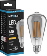 Mexen Vintis Bec LED filament E27, ST64, 10W, Caldă - 2200K, 780 lm, fum - L152-E27-1022-70