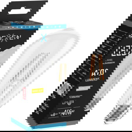 Mexen Vintis Bec LED filament E27, ST64, 4W, Caldă - 2700K, 470 lm, transparentă - L152-E27-0427-00