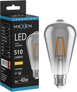 Mexen Vintis LED filament izzó E27, ST64, 6W, Meleg - 2700K, 510 lm, füstös - L152-E27-0627-70