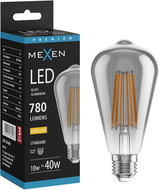 Mexen Vintis Filament LED izzó E27, ST64, 10W, Meleg - 2700K, 780 lm, füstös - L152-E27-1027-70