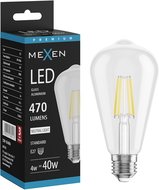Mexen Vintis Bec filament LED E27, ST64, 4W, Neutru - 4000K, 470 lm, clar - L152-E27-0440-00