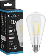 Mexen Vintis Bec LED filament E27, ST64, 8W, Neutru - 4000K, 1055 lm, transparent - L152-E27-0840-00
