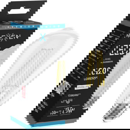 Mexen Vintis Bec LED filament E27, ST64, 10W, Neutru - 4000K, 1320 lm, transparent - L152-E27-1040-00