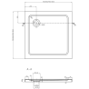 Mexen Apia cabină de duș extensibilă 100 x 100 cm, transparent, Aurie + cadă de duș Flat, Albă- 840-100-100-50-00-4010G