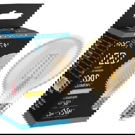 Mexen Vintis Filament LED izzó E27, G80, 2W, Meleg - 2200K, 180 lm, borostyánsárga - L155-E27-0222-50