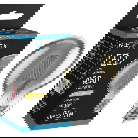 Mexen Vintis Bec LED filament E27, G80, 6W, Caldă - 2200K, 450 lm, fumuriu - L155-E27-0622-70