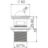 Mexen dop de scurgere clic-clac rotativ cu preaplin, auriu - 79923-50
