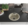 Mexen Diego chiuvetă de bucătărie din granit cu 1 compartiment 488 x 480 mm, bej, sifon negru - 6512481000-69-B
