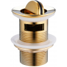 Mexen dop de scurgere clic-clac rotativ cu preaplin, auriu - 79923-50
