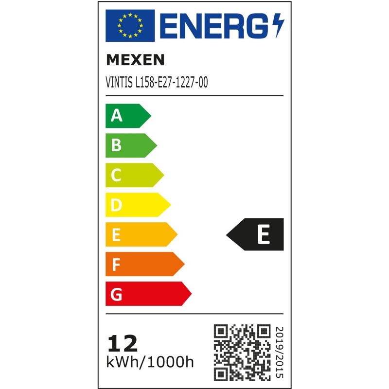 Mexen Vintis LED filament izzó E27, G125, 12W, Meleg - 2700K, 1560 lm, átlátszó - L158-E27-1227-00