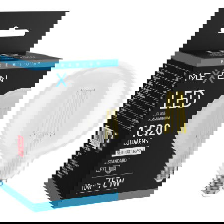 Mexen Vintis Bec LED filament E27, G125, 10W, Neutru - 4000K, 1320 lm, clar - L158-E27-1040-00