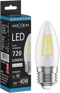 Mexen Vintis Bec LED filament E27, C35, 6W, Neutră - 4000K, 720 lm, transparentă - L154-E27-0640-00