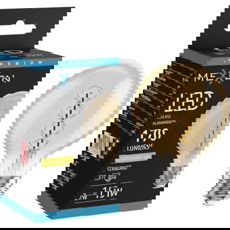 Mexen Vintis Bec LED filament spirală E27, G80, 2W, Caldă - 2200K, 170 lm, chihlimbar - L165-E27-0222-50