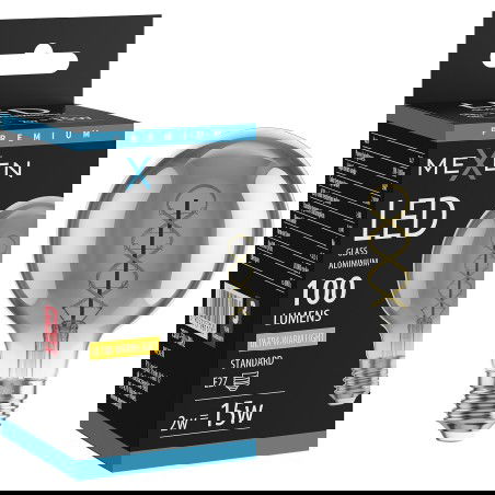 Mexen Vintis LED spirál filament izzó E27, G80, 2W, Meleg - 2200K, 100 lm, füstszínű - L165-E27-0222-70