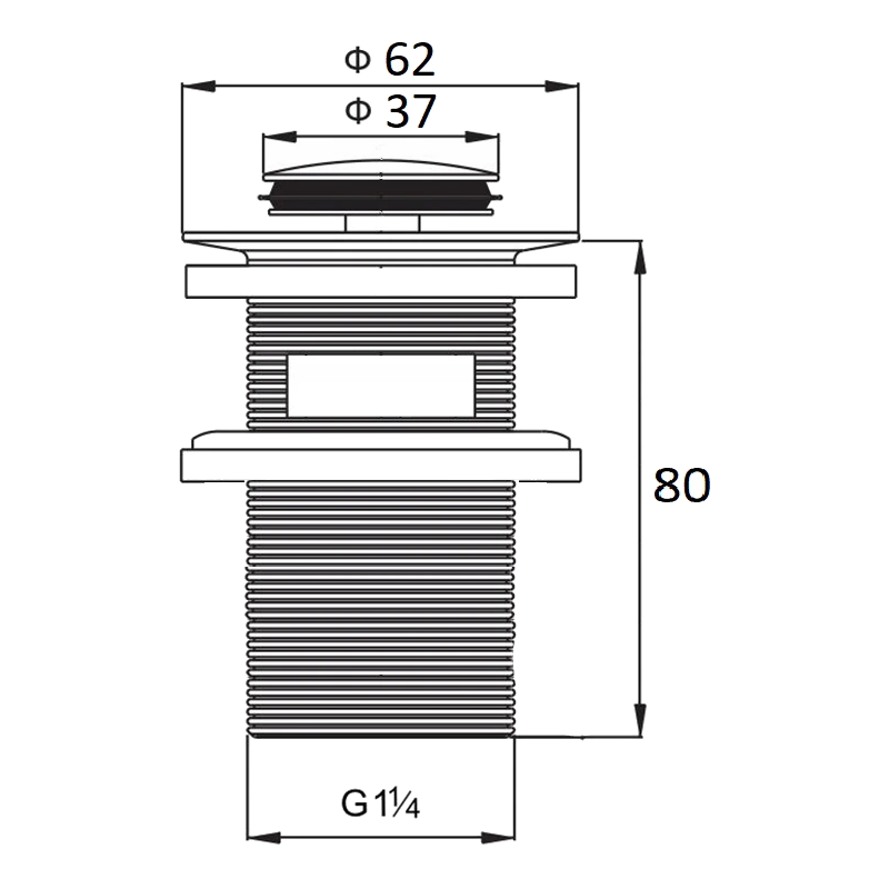 Mexen dop klik-klak mic, rotund cu preaplin, auriu - 79925-50