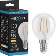 Mexen Vintis Filament LED izzó E14, G45, 2W, Meleg - 2700K, 240 lm, tiszta - L156-E14-0227-00
