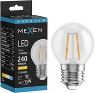 Mexen Vintis Bec LED cu filament E27, G45, 2W, Cald - 2700K, 240 lm, transparent - L156-E27-0227-00
