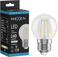 Mexen Vintis Bec LED filament E27, G45, 2W, Neutru - 4000K, 240 lm, clar - L156-E27-0227-00 - L156-E27-0240-00