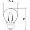 Mexen Vintis Filament LED izzó E27, G45, 2W, Semleges - 4000K, 240 lm, átlátszó - L156-E27-0227-00 - L156-E27-0240-00