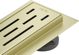 Mexen Flat M01 vonalmenti lefolyó 60 cm, arany kefe mart - 1A20060-15