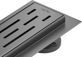 Mexen Flat M01 100 cm-es vonali lefolyó, szálcsiszolt puskaszürke - 1E20100-15