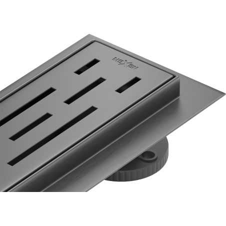 Mexen Flat 360° M01 forgatható vonalmenti lefolyó 100 cm, szálcsiszolt szürke színű - 1E20100-40