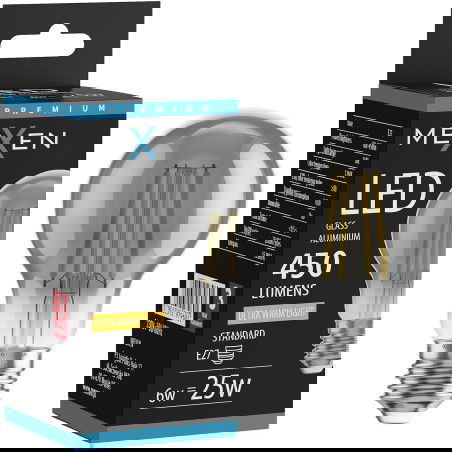 Mexen Vintis Bec LED cu filament E27, A60, 6W, Caldă - 2200K, 450 lm, fumurie - L150-E27-0622-70