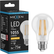 Mexen Vintis Bec LED filament E27, A60, 8W, Caldă - 2200K, 1055 lm, clară - L150-E27-0822-00