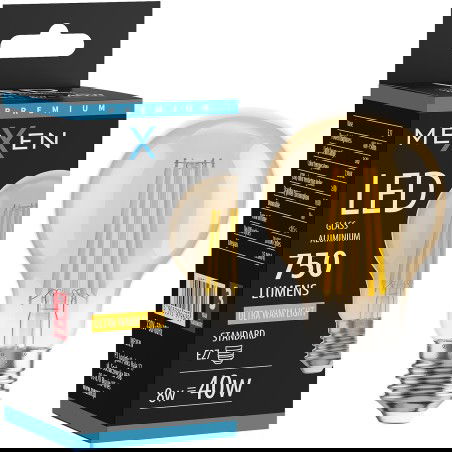 Mexen Vintis Bec LED filament E27, A60, 8W, Cald - 2200K, 750 lm, ambra - L150-E27-0822-50