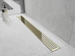 Mexen Flat M08 vonalmenti lefolyó fedi 50 cm, arany - 1525050