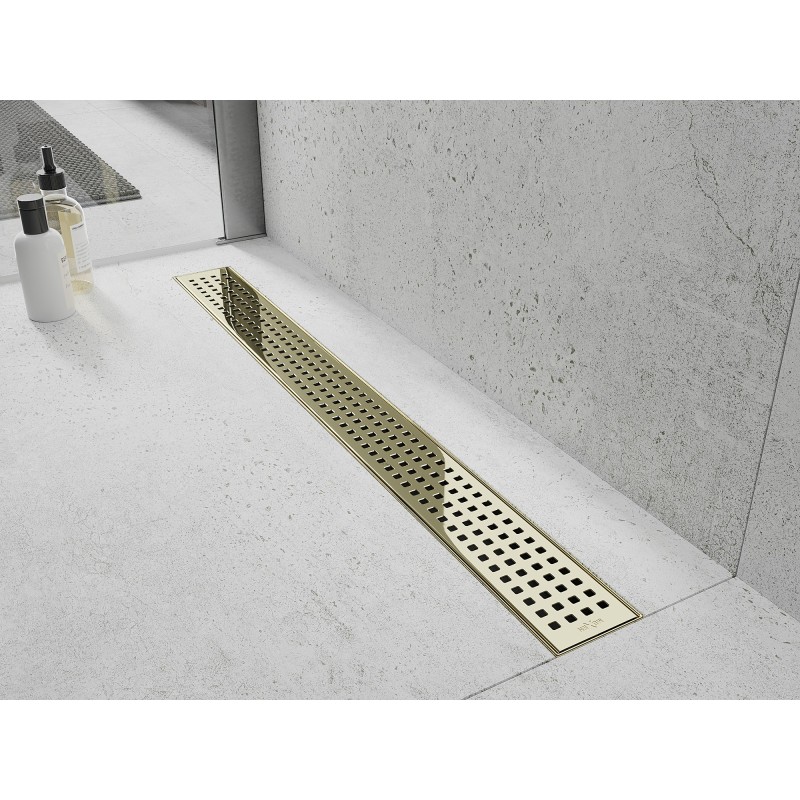 Mexen Flat M08 lineáris lefolyó 80 cm, arany - 1525080-15