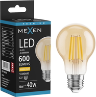 Mexen Vintis Bec LED filament E27, A60, 6W, Cald - 2700K, 600 lm, chihlimbar - L150-E27-0627-50