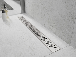 Mexen Flat M09 100 cm-es burkolat a vonali lefolyóhoz, inox - 1028100