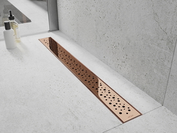 Mexen Flat M12 scurgere liniară 90 cm, aur roz - 1621090-15