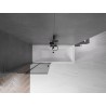 Mexen Velar L paravan de baie cu 2 canaturi glisante 80 x 150 cm, grafit, gri armat periat - 896-080-003-41-66