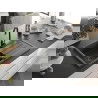 Mexen Bruno chiuvetă din granit cu 1 compartiment cu picurător 795 x 495 mm, Neagră picățele, sifon Neagră - 6513791010-76-B