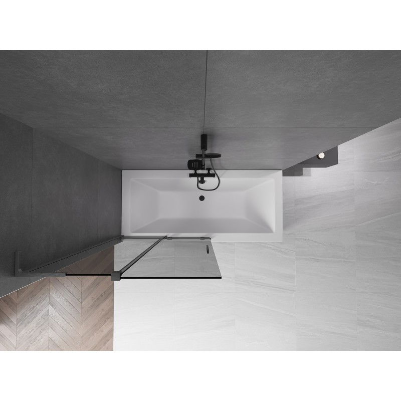 Mexen Velar L panou de cadă dublu cu două uși culisante 100 x 150 cm, grafit, gri pistole umbrit - 896-100-003-41-66