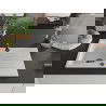 Mexen Cesar chiuvetă din granit cu 1 compartiment cu picurător 775 x 470 mm, Albă, sifon Neagră - 6514771010-20-B