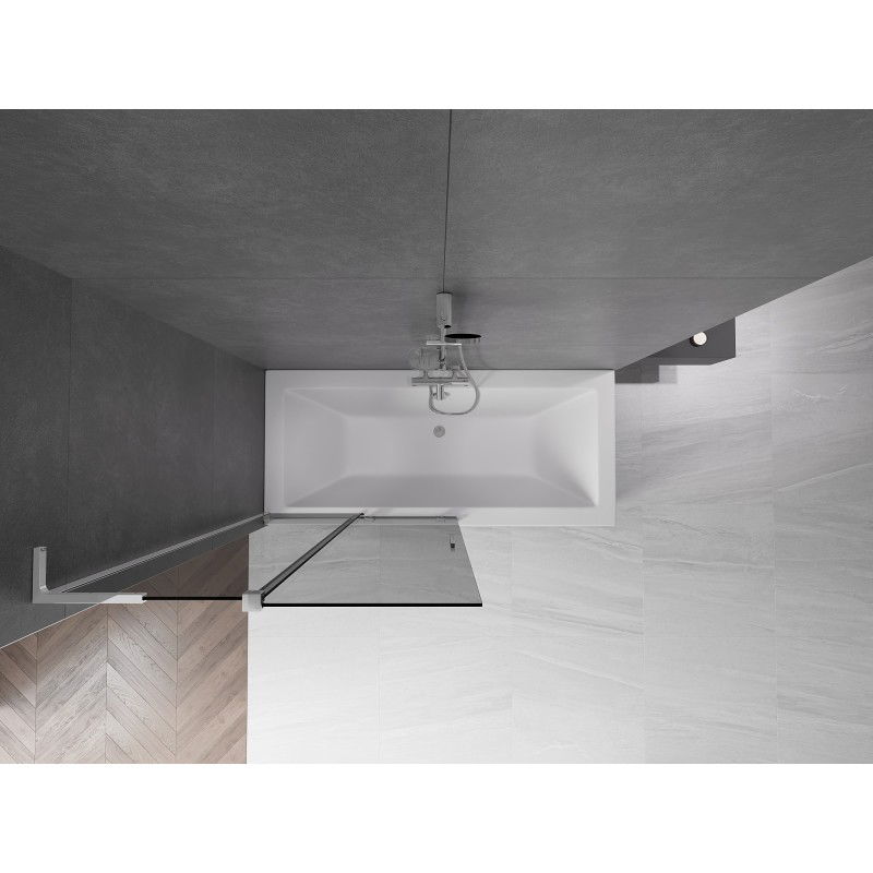 Mexen Velar L paravan cadă cu 2 aripi glisante 100 x 150 cm, grafit, crom - 896-100-003-41-01