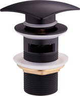 Mexen dop de scurgere clic-clac pătrat cu preaplin, negru - 79926-70