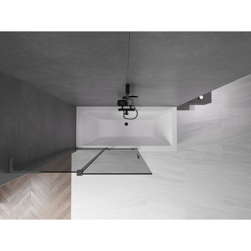 Mexen Velar L paravan cadă 2-pliant glisant 110 x 150 cm, grafit, gun metal - 896-110-003-41-95