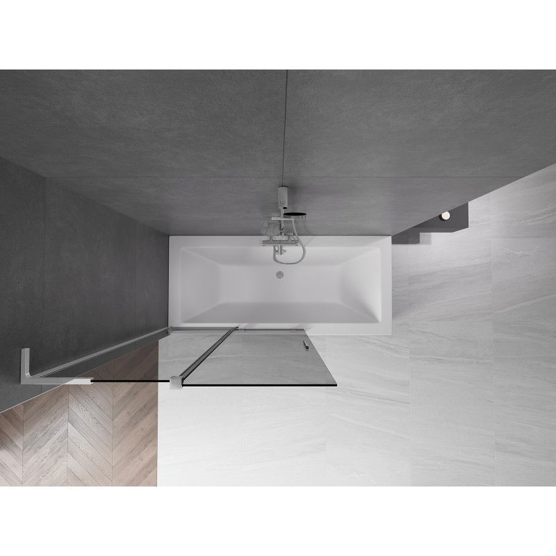 Mexen Velar L paravan de cadă cu 2 aripi glisante 110 x 150 cm, grafit, crom - 896-110-003-41-01