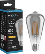 Mexen Vintis Bec LED filament E27, ST64, 8W, Cald - 2200K, 600 lm, fumuriu - L152-E27-0822-70