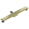 Mexen Flat M12 scurgere liniară 50 cm, aurie periată - 1A21050-15