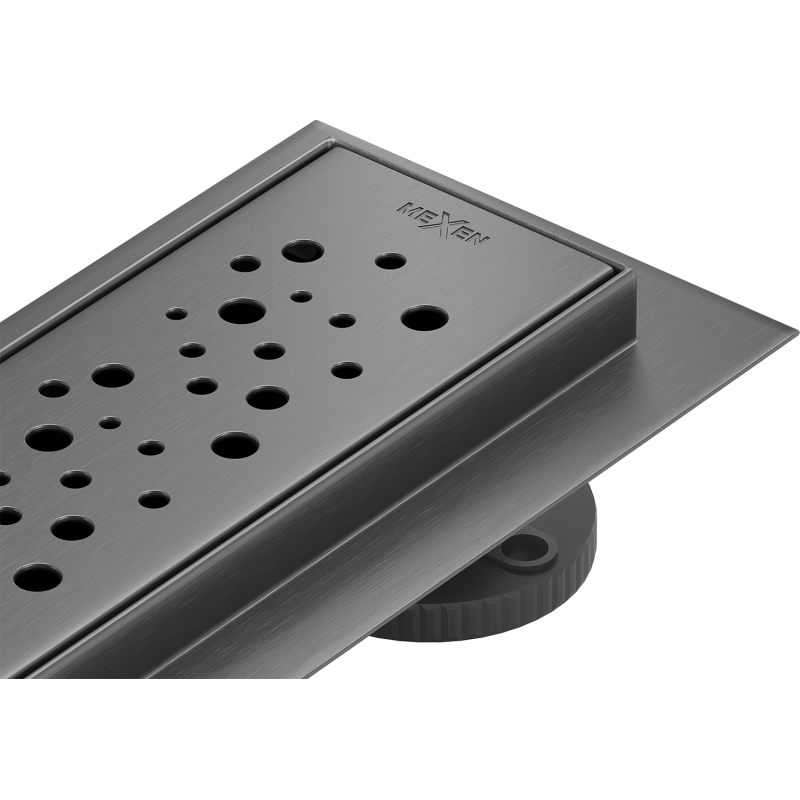 Mexen Flat 360° M12 scurgere liniară rotativă 60 cm, gri închis periat - 1E21060-40