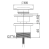Mexen dop click-clack universal, Aurie - 79930-50