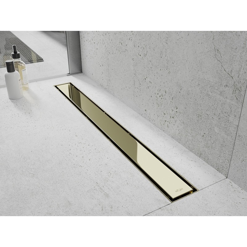 Mexen Flat M13 mascată 2în1 pentru canalizare liniară 70 cm, aurie - 1519070