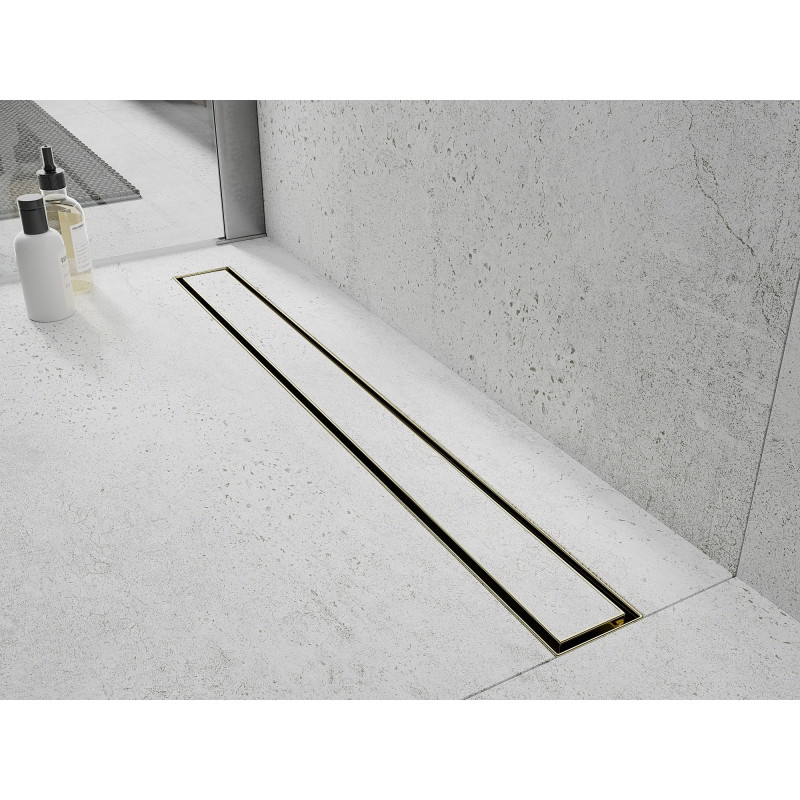 Mexen Flat 360° M13 scurgere liniară rotativă 2 în 1 100 cm, auriu - 1510100-40
