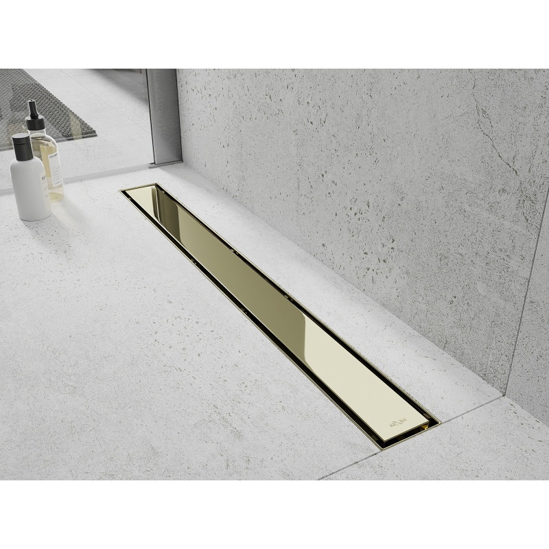 Mexen Flat 360° M13 scurgere liniară rotativă 2în1 90 cm, auriu - 1510090-40