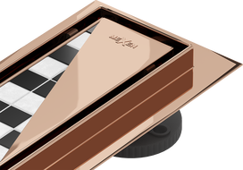 Mexen Flat M13 scurgere liniară 2în1 130 cm, aur roz - 1610130